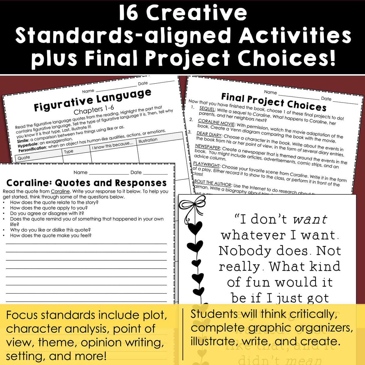 Coraline - Activities and Creative Projects – Nothing but Class