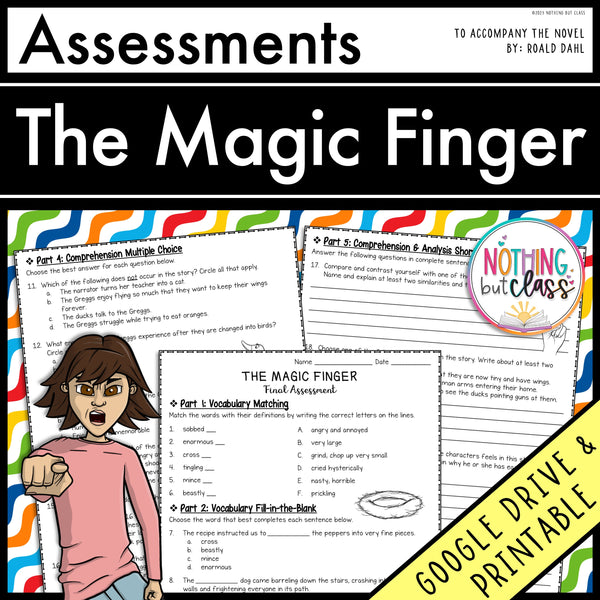 The Magic Finger - Tests | Quizzes | Assessments