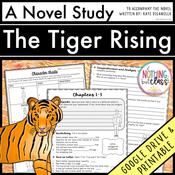 The Tiger Rising Novel Study Unit