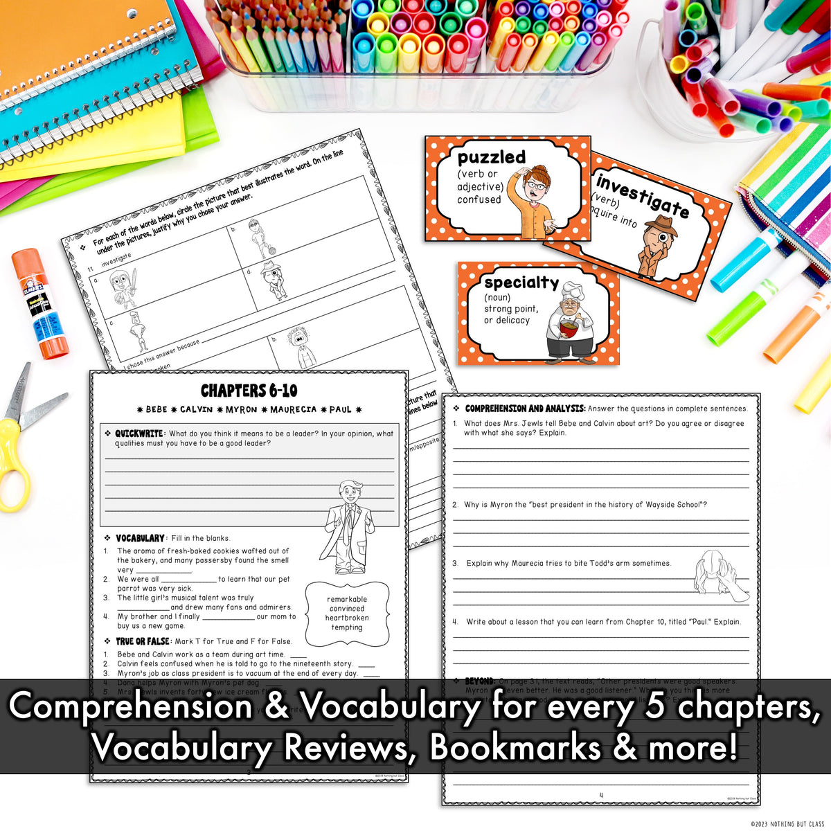 Wayside School Gets a Little Stranger Comprehension Packet by The Teaching  Bank