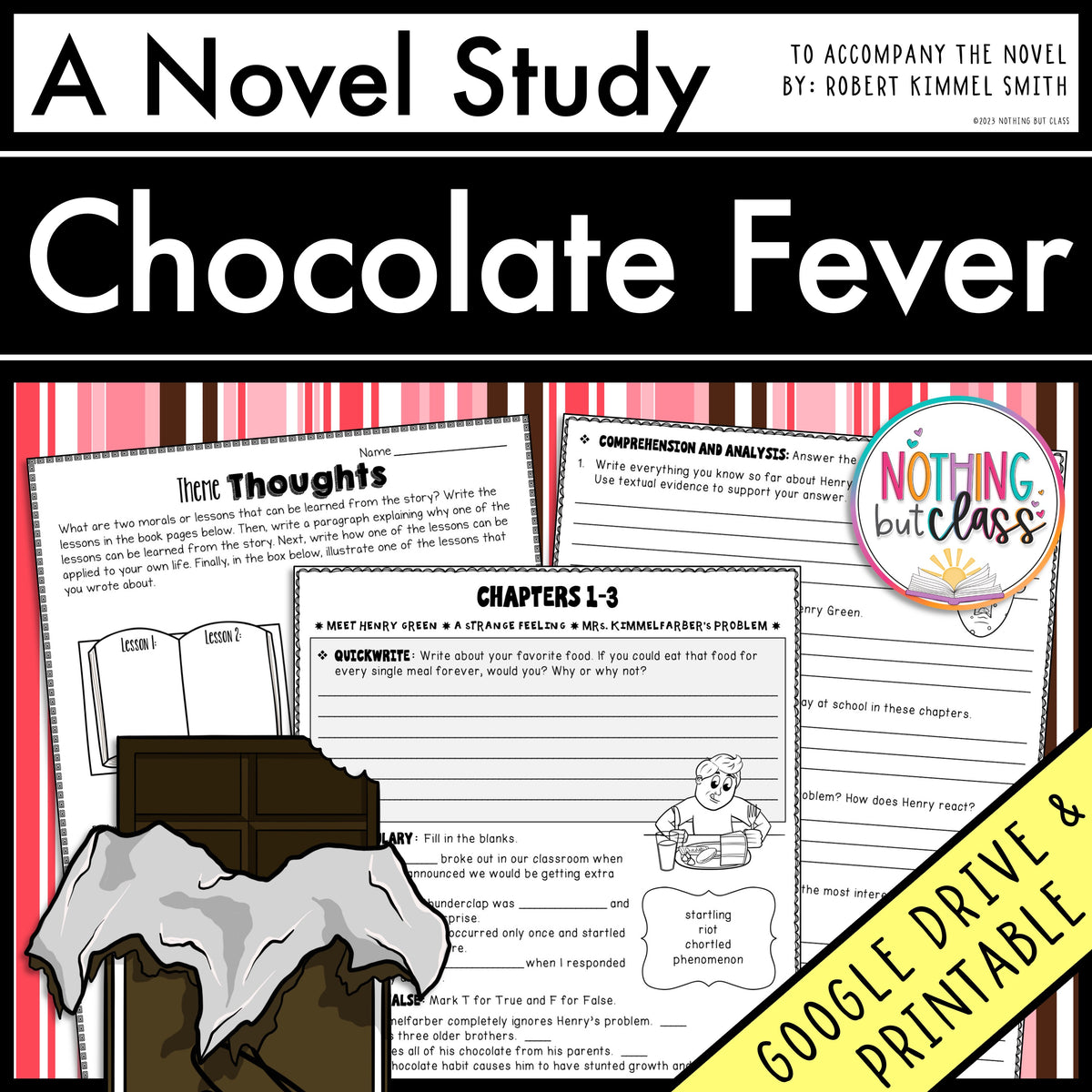 Chocolate Fever Novel Study Unit – Nothing but Class