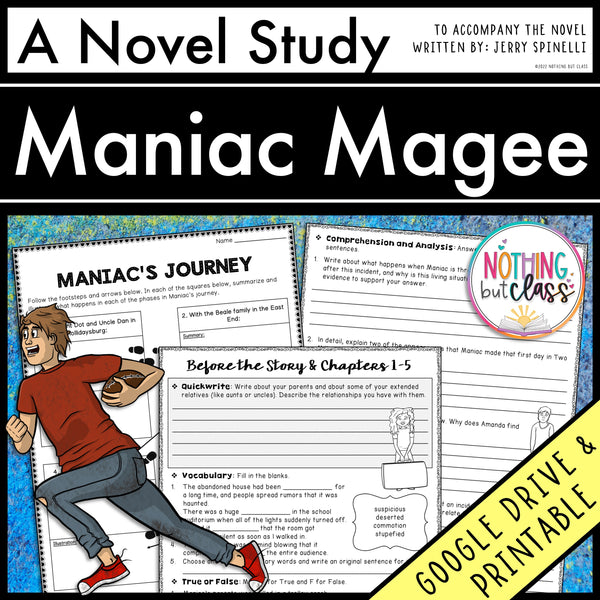 Maniac Magee Complete Novel Study Unit