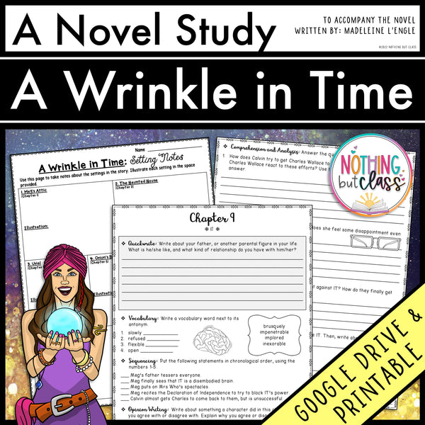 A Wrinkle in Time Novel Study Unit
