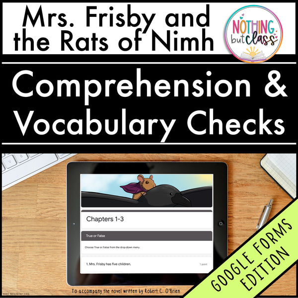 Mrs. Frisby and the Rats of Nimh | Google Forms Edition | Novel Study