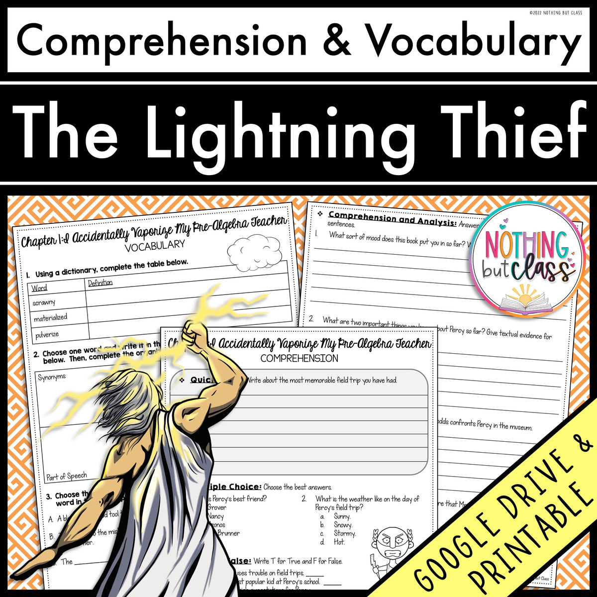 Percy Jackson and the Lightning Thief-Characters Flashcards