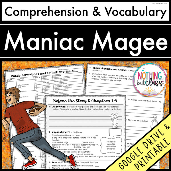 Maniac Magee | Comprehension and Vocabulary