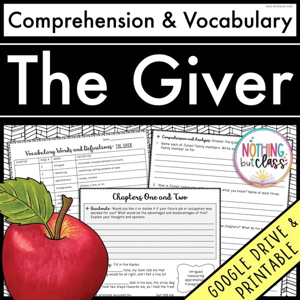 The Giver | Comprehension and Vocabulary