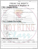 Freak the Mighty - Tests | Quizzes | Assessments