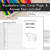 Old Yeller - Tests | Quizzes | Assessments