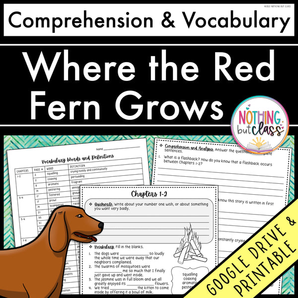 Where the Red Fern Grows | Comprehension and Vocabulary