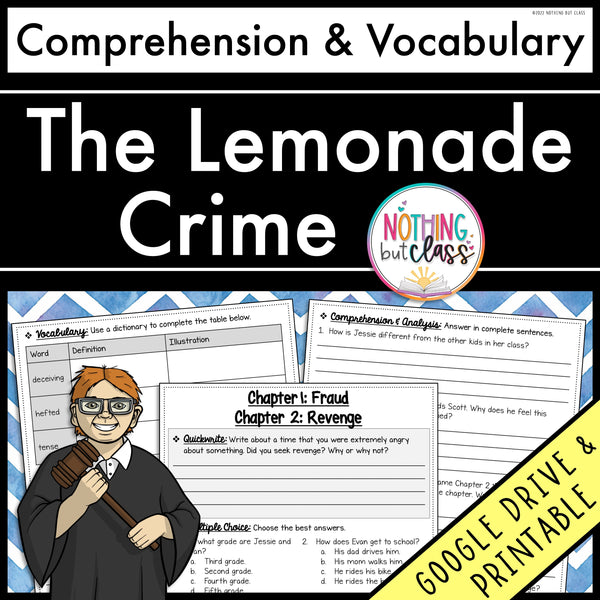 The Lemonade Crime | Comprehension and Vocabulary