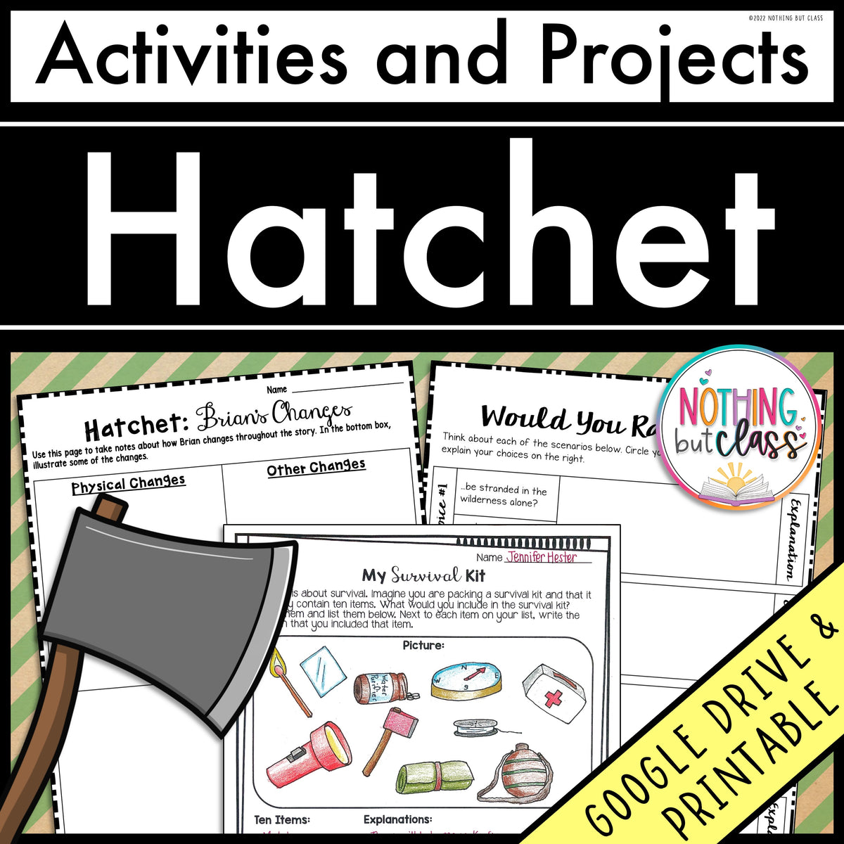 Hatchet  Activities and Projects – Nothing but Class