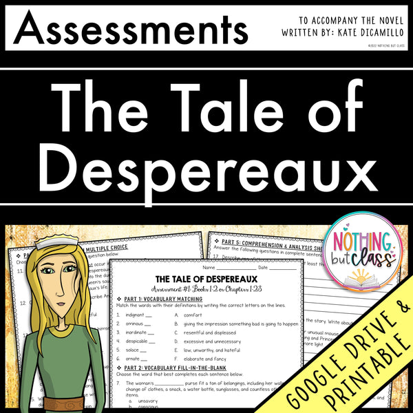 The Tale of Despereaux - Tests | Quizzes | Assessments