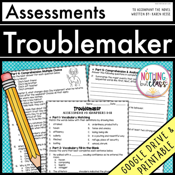 Troublemaker - Tests | Quizzes | Assessments