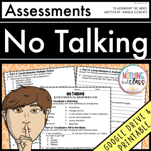 No Talking - Tests | Quizzes | Assessments