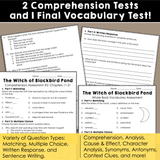 The Witch of Blackbird Pond - Tests | Quizzes | Assessments - for Novel Study