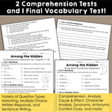 Among the Hidden - Tests | Quizzes | Assessments - for Novel Study