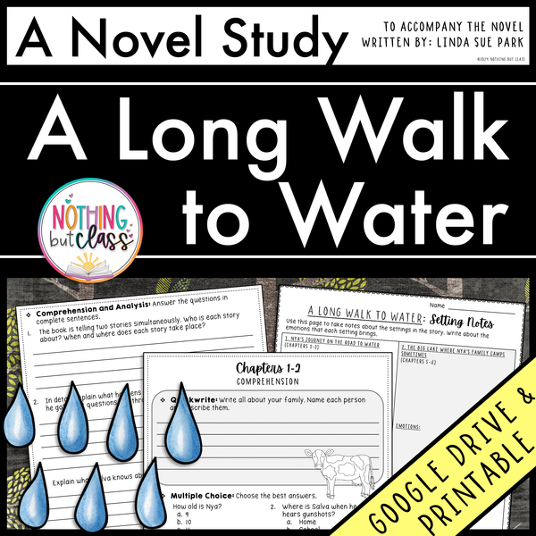 A Long Walk to Water Novel Study Unit