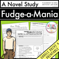 Fudge-a-Mania Novel Study Unit