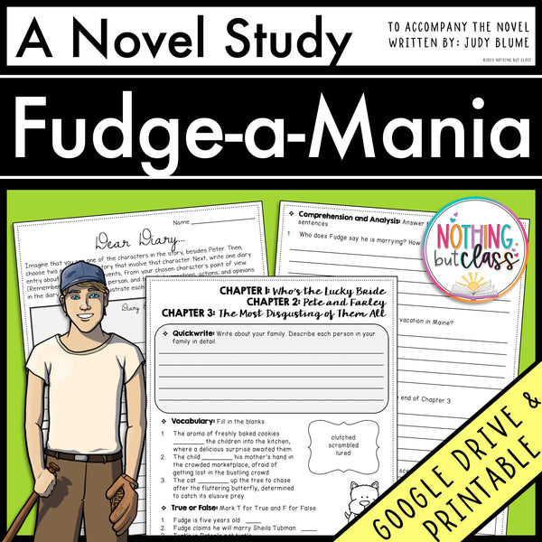 Fudge-a-Mania Novel Study Unit