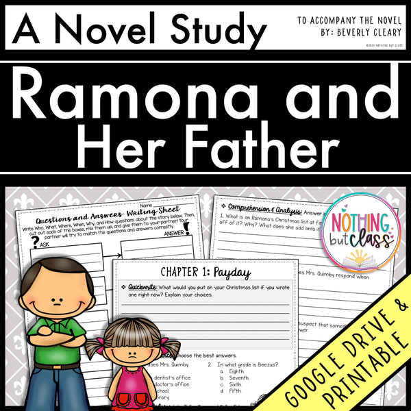Ramona and Her Father Novel Study Unit