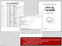 Out of the Dust - Tests | Quizzes | Assessments