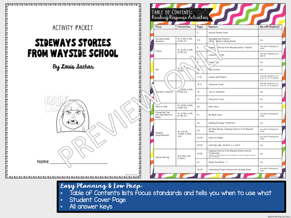 Sideways Stories from Wayside School | Activities and Projects ... Sideways Stories from Wayside School | Activities and Projects ...