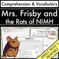 Mrs. Frisby and the Rats of Nimh | Comprehension and Vocabulary