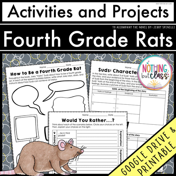 Fourth Grade Rats Characters Fourth Grade Rats - Activities and Creative Projects – Nothing but Class
