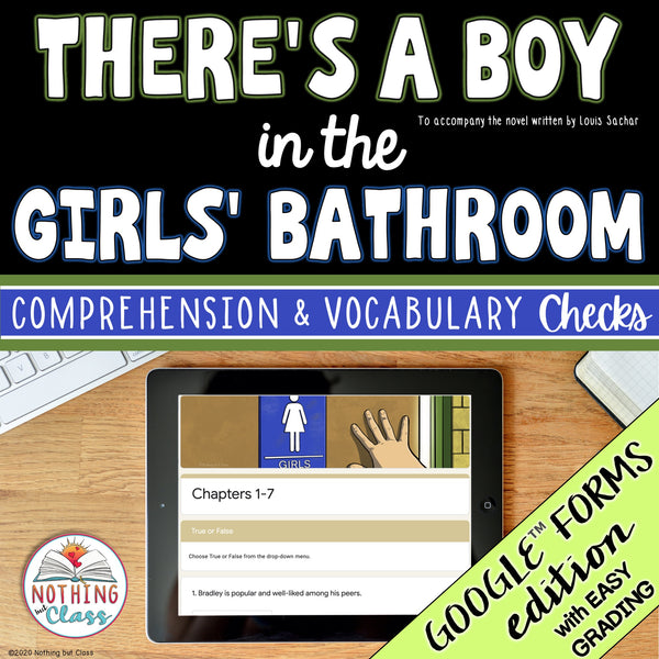There's a Boy in the Girls' Bathroom | Google Forms Edition | Novel Study