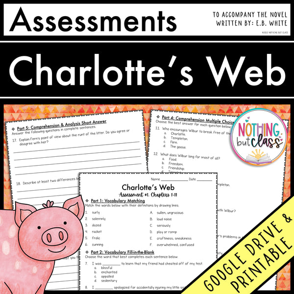 Charlotte's Web - Tests | Quizzes | Assessments