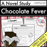 Chocolate Fever Novel Study Unit