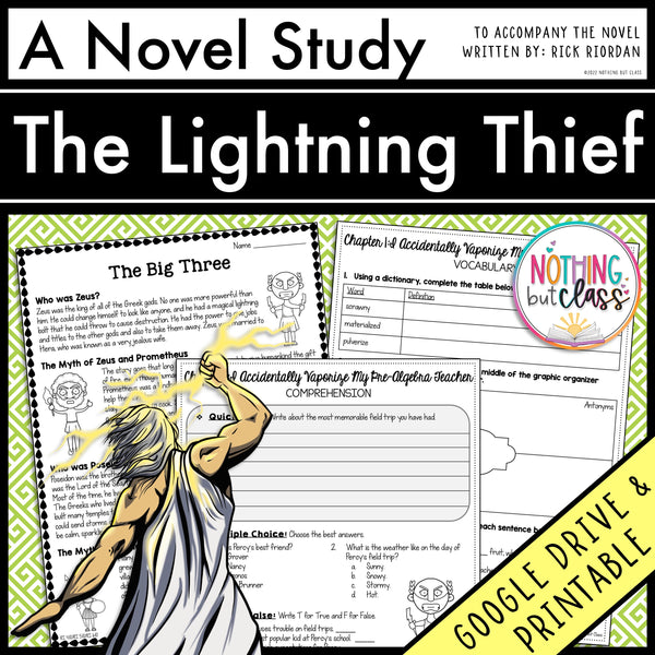 The Lightning Thief Novel Study Unit