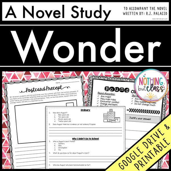 WONDER CHARACTERS Flashcards