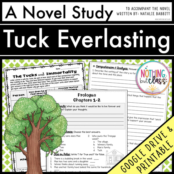 Tuck Everlasting Novel Study Unit