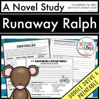 Runaway Ralph Novel Study Unit