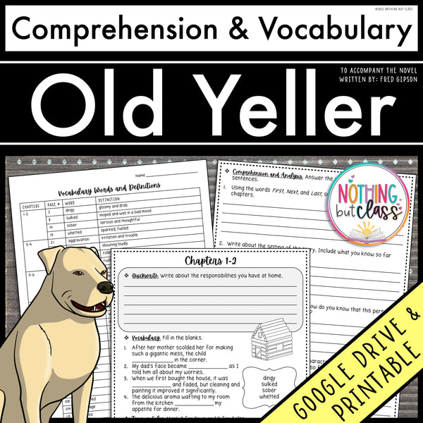 Old Yeller | Comprehension and Vocabulary