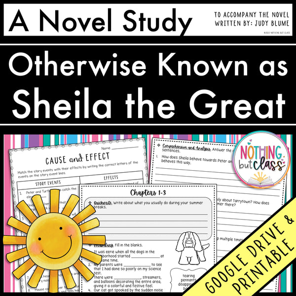 Otherwise Known as Sheila the Great Novel Study Unit