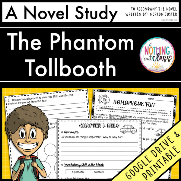 The Phantom Tollbooth Novel Study Unit