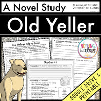 Old Yeller Novel Study Unit
