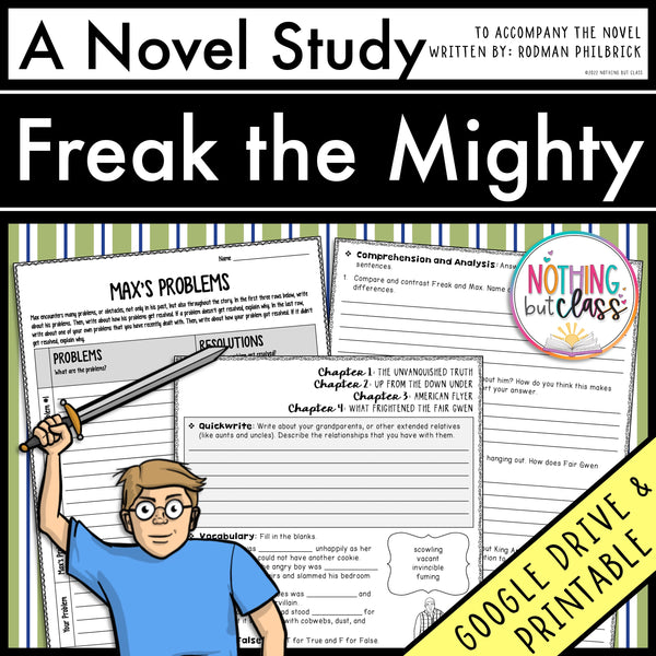 Freak the Mighty Novel Study Unit