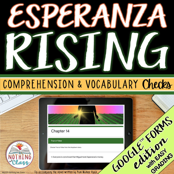 Esperanza Rising | Google Forms Edition | Novel Study