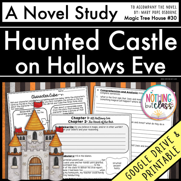 Haunted Castle on Hallows Eve Novel Study Unit