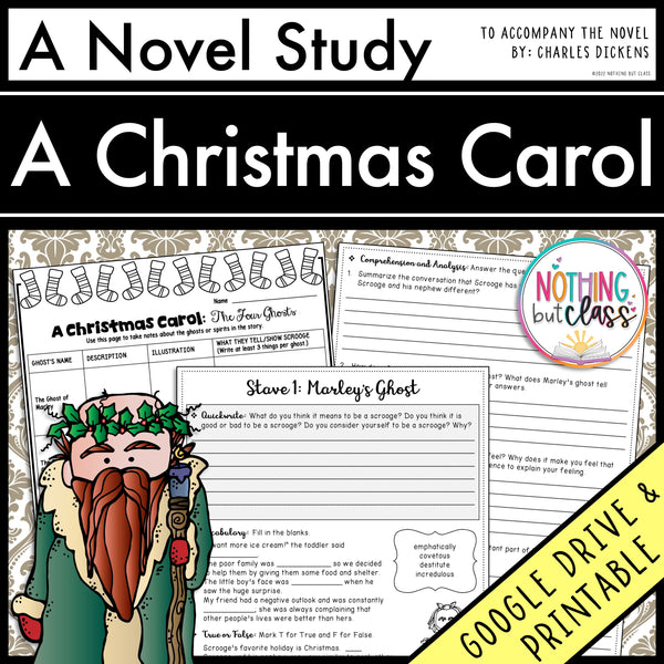 A Christmas Carol Novel Study Unit