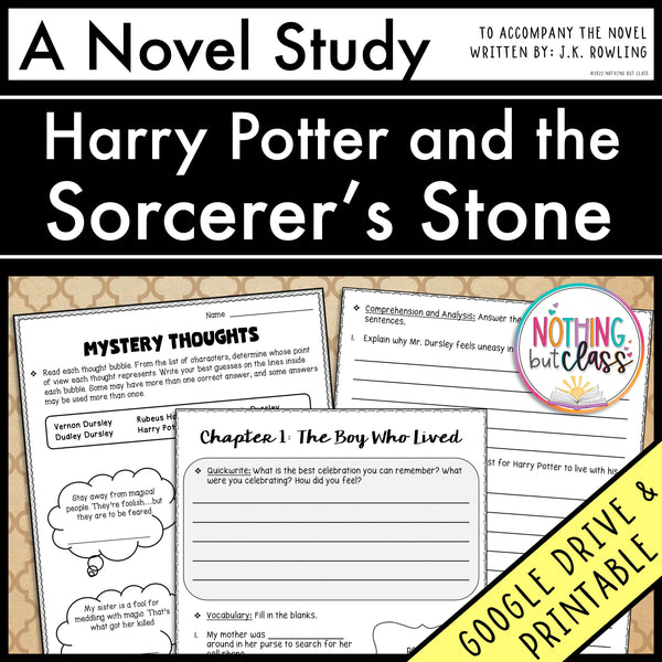 Harry Potter and the Sorcerer's Stone Novel Study MEGA Pack