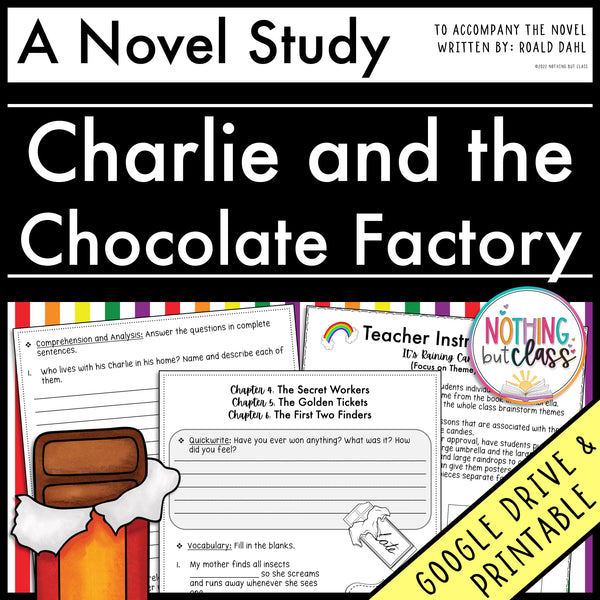Charlie and the Chocolate Factory Novel Study Unit
