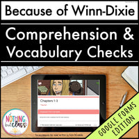 Because of Winn-Dixie | Google Forms Edition | Novel Study