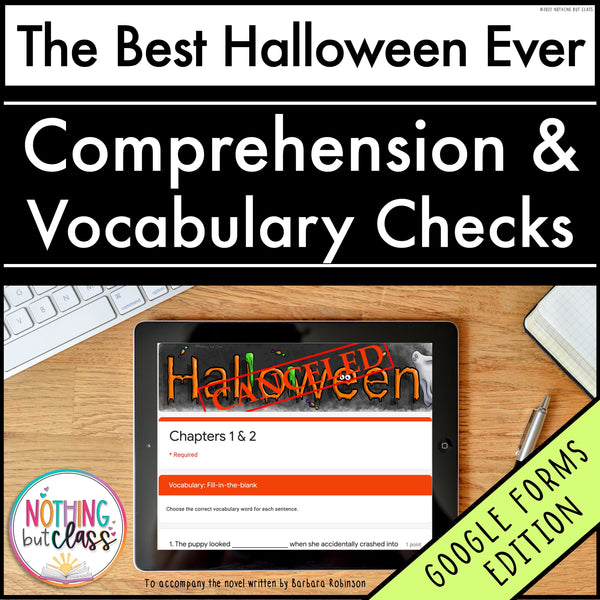 The Best Halloween Ever | Google Forms Edition | Novel Study