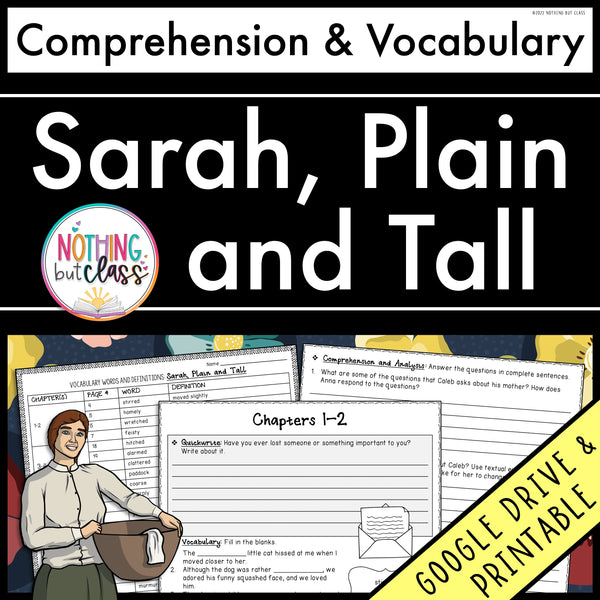 Sarah, Plain and Tall | Comprehension and Vocabulary