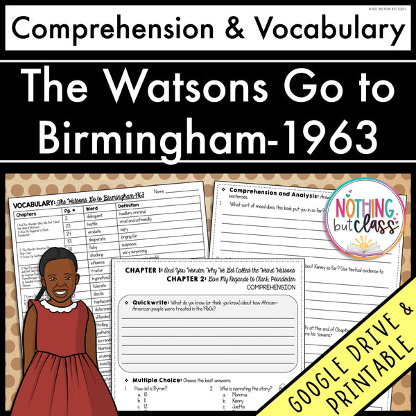 The Watsons Go to Birmingham - 1963 | Comprehension and Vocabulary